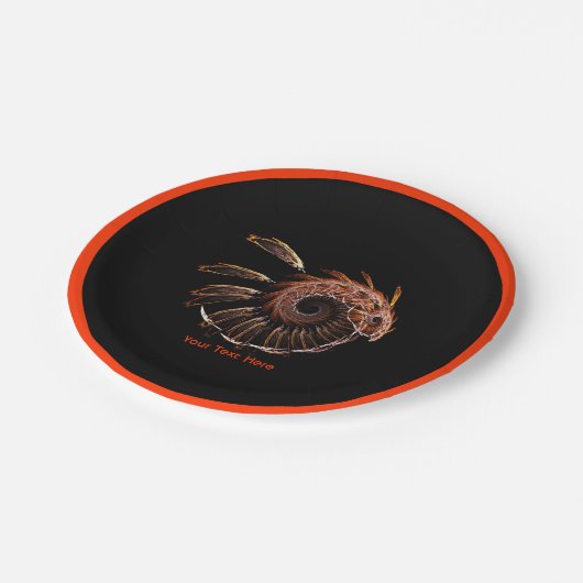 Fraktal Firebird Pappteller (Schrägansicht)