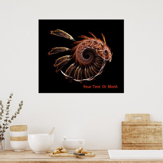 Fraktal Firebird Poster (Küche)