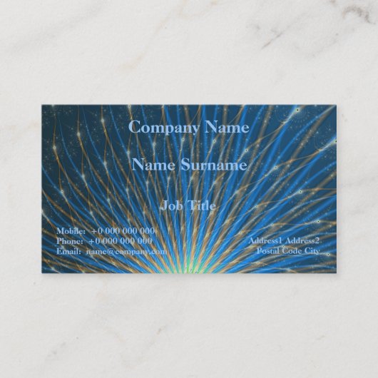 Fraktal Fireworks Business Card Visitenkarte (Vorderseite)