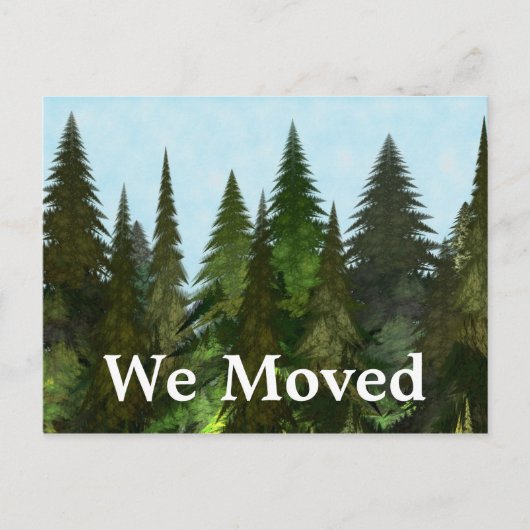 Fraktal Firs Ankündigungspostkarte (Vorderseite)