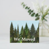 Fraktal Firs Ankündigungspostkarte (Stehend Vorderseite)