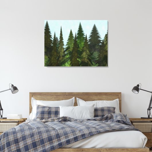 Fraktal Firs Leinwanddruck (Insitu (Schlafzimmer))