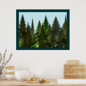 Fraktal Firs Poster (Küche)