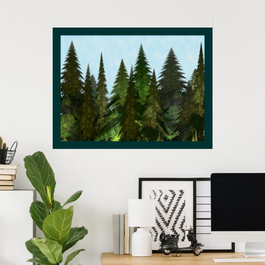 Fraktal Firs Poster (Heimbüro)