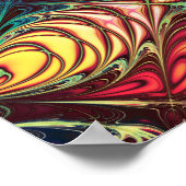 Fraktal Fish Pattern Poster (Ecke)