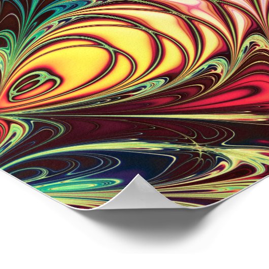 Fraktal Fish Pattern Poster (Ecke)