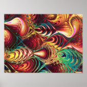Fraktal Fish Pattern Poster (Vorne)