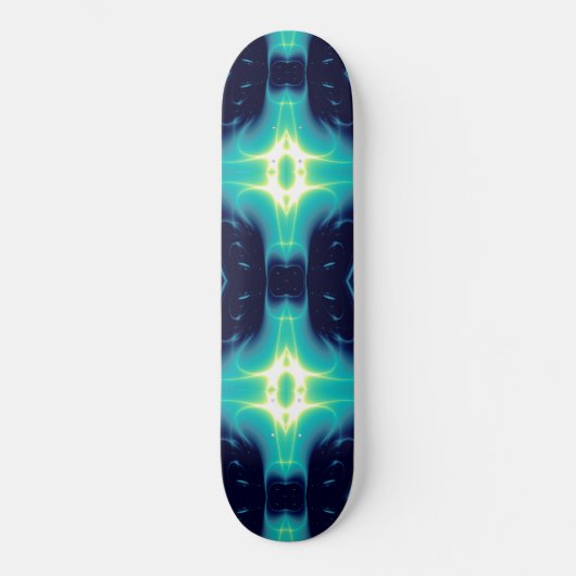 FRAKTAL FLAME, blau Skateboard (Vorderseite)
