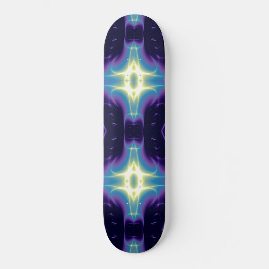FRAKTAL FLAME, Blauviolett Skateboard (Vorderseite)