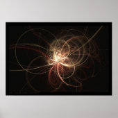 Fraktal Flame: Creme Light Poster (Vorne)