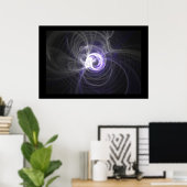 Fraktal Flame : Lichtkreise Poster (Heimbüro)