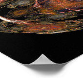 Fraktal-Flamme: Erde Poster (Ecke)