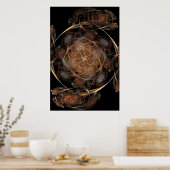 Fraktal-Flamme: Erde Poster (Küche)