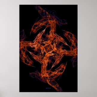 Fraktal-Flamme: Feuer Poster