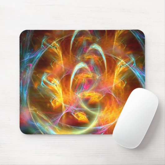 Fraktal-Flamme Mousepad (Mit Mouse)