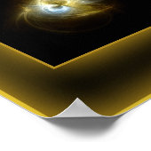 Fraktal Flammen Comp. -Beige Poster (Ecke)