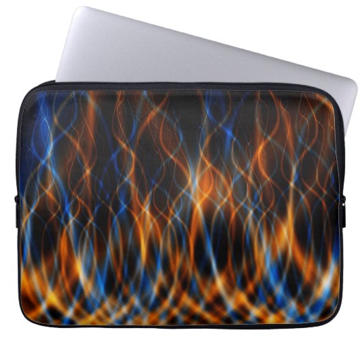 Fraktal Flammen Laptopschutzhülle (Vorderseite)