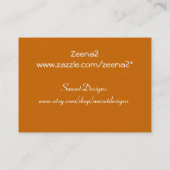 Fraktal flammt Geschäfts-Karten Visitenkarte (Rückseite)