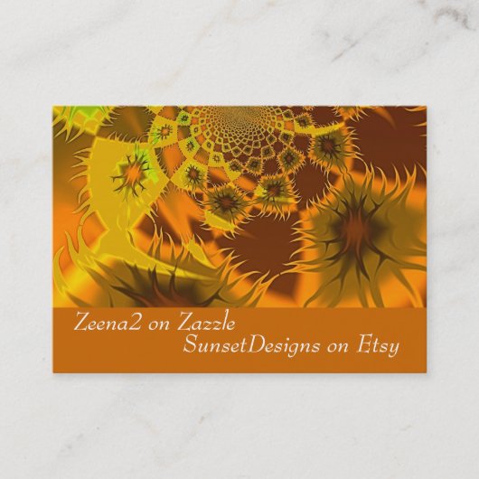 Fraktal flammt Geschäfts-Karten Visitenkarte (Vorderseite)