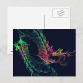 Fraktal - Flügeldrache Postkarte (Vorne/Hinten)
