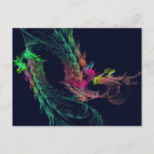 Fraktal - Flügeldrache Postkarte