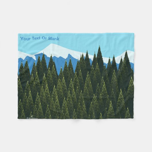 Fraktal Forest Fleecedecke (Vorderseite (Horizontal))