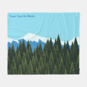 Fraktal Forest Fleecedecke (Vorderseite (Horizontal))