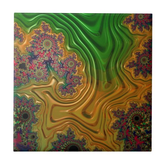 Fraktal Forest Fliese (Vorderseite)