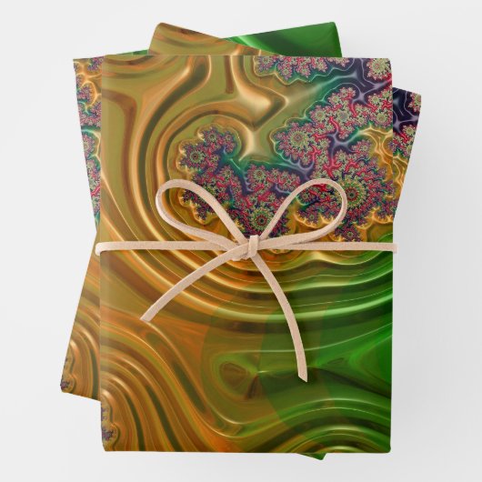 Fraktal Forest Geschenkpapier Set (Beispiel)