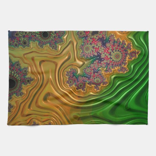 Fraktal Forest Geschirrtuch (Horizontal)