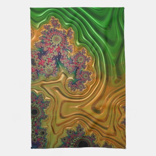 Fraktal Forest Geschirrtuch (Vertikal)