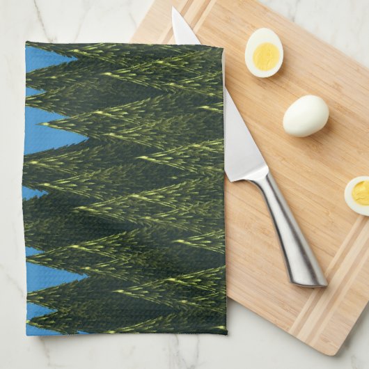 Fraktal Forest Geschirrtuch (Viertel Falte)