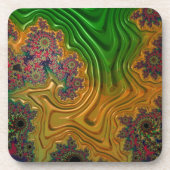 Fraktal Forest Getränkeuntersetzer (Vorderseite)
