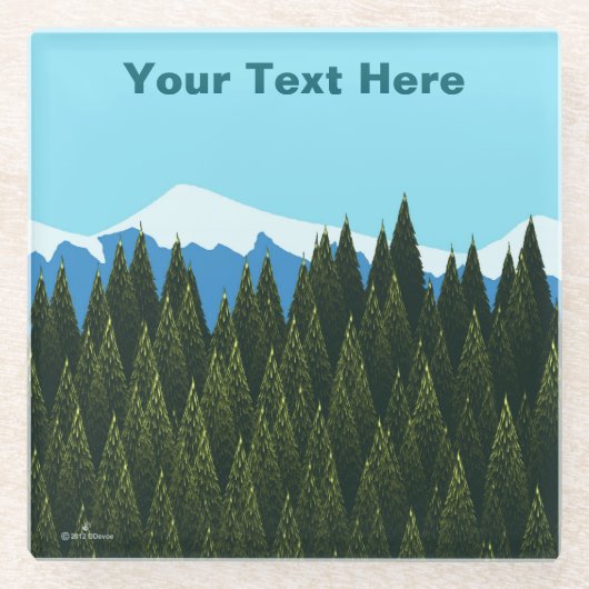 Fraktal Forest Glasuntersetzer (Vorderseite)