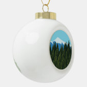 Fraktal Forest Keramik Kugel-Ornament (Links)