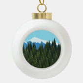 Fraktal Forest Keramik Kugel-Ornament (Vorderseite)