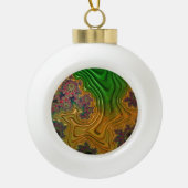 Fraktal Forest Keramik Kugel-Ornament (Vorderseite)
