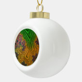 Fraktal Forest Keramik Kugel-Ornament (Rechts)