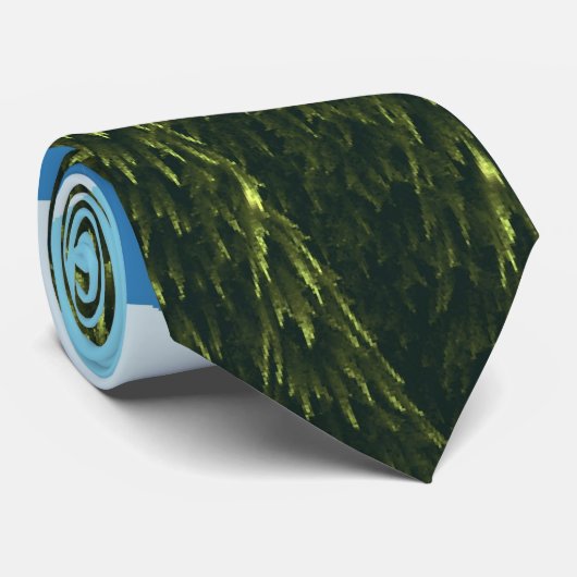Fraktal Forest Neck Tie Krawatte (Gerollt)