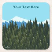 Fraktal Forest Rechteckiger Pappuntersetzer (Vorderseite)