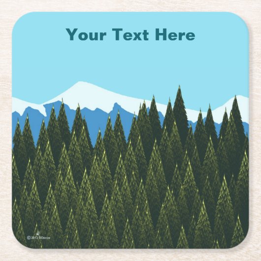 Fraktal Forest Rechteckiger Pappuntersetzer (Vorderseite)