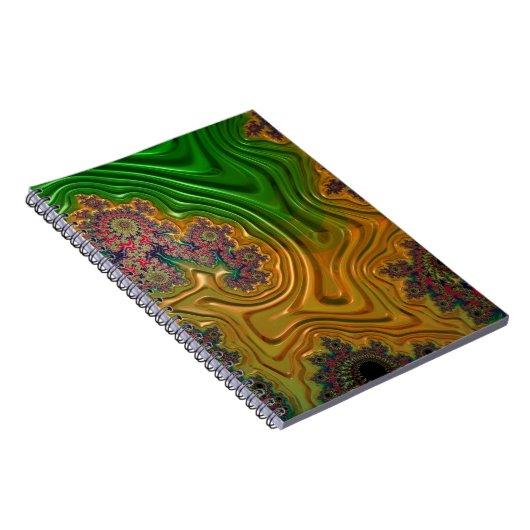 Fraktal Forest Spiral Notebook Notizblock (Rechte Seite)