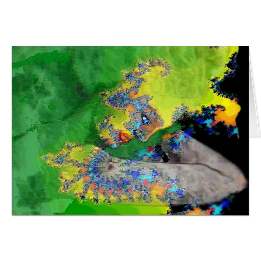 FRAKTAL-FRAU IN GRÜNGELB (Vorderseite (Horizontal))