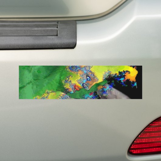 FRAKTAL-FRAU IN GRÜNGELB AUTOAUFKLEBER (Auf Auto)