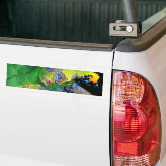 FRAKTAL-FRAU IN GRÜNGELB AUTOAUFKLEBER (Auf Lkw)