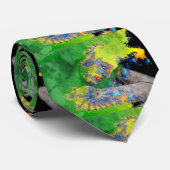 FRAKTAL-FRAU IN GRÜNGELB KRAWATTE (Gerollt)