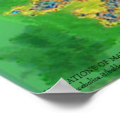 FRAKTAL-FRAU IN GRÜNGELB POSTER (Ecke)