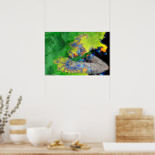 FRAKTAL-FRAU IN GRÜNGELB POSTER (Küche)