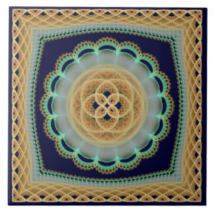 Fraktal fröhlich helle Dekoration Fliese