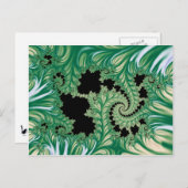 Fraktal Fronds Postkarte (Vorne/Hinten)